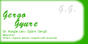 gergo gyure business card