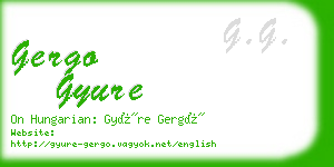 gergo gyure business card